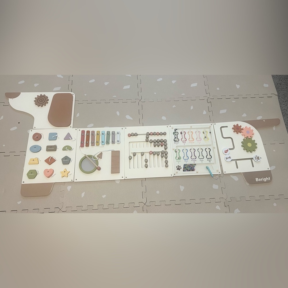 Beright Owl Activity Wall Busy Board Panels, Montessori Sensory Toys,